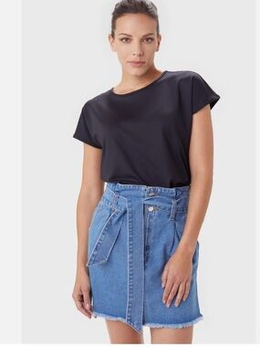 LOLE | Talei Denim Paper Bag Waist Skirt Sz M